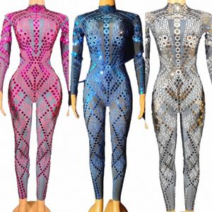 4 цвета Fling Sequins Комбинезон Бар Ночной клуб Dj Ds Сценическое шоу Rave Outfit Женщины Gogo Танцевальный костюм Фестивальная одежда XS6786 M2DI #