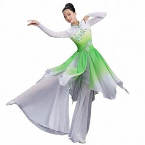 Klassisches Natial Yangko-Tanzkostüm für Frauen, chinesisches elegantes Volkstanzkostüm, Fan-Tanz, Hanfu-Kleidung, orientalische Dr B9o1 #