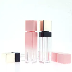 Bottiglie di stoccaggio 8 ml Vuote Quadrate Oro Rosa Make Up Correttore Liquido Lucidalabbra Tubo Smalto 36 pz