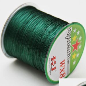 Filo intrecciato Super resistente filo di mare giapponese 100% Pe 8 fili intrecciati da pesca 500M 9 colori Drop Delivery Sport all'aperto Linee Otqah