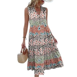 2023 Temu Summer Summer Olcyveless Women's Dress 946418