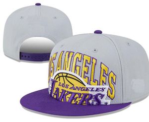 Los Angeles „Lakers” czapki 2023-24 unisex luksusowy moda bawełniana bawełniana czapka baseballowa kapelusz snapback hurt haft haft hurtowy wiosna letnia czapka hurtowa a5