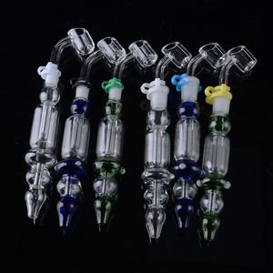 2mm厚さOD25mm Heaady Glass Nector Collector Quartz Nails Kits 10mm 14mm男性ジョイントDABミニオイルリグNC20