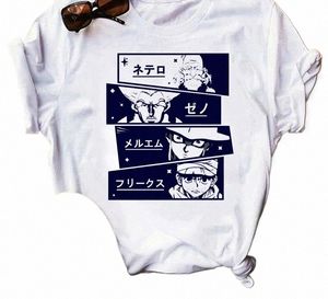 Japanese Anime Hunter X Hunter Graphic Print T Shirt fi Casual Vintage Kort ärm Plus Size T -shirt Kvinnor B0IM#