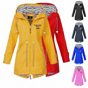 chaqueta de lluvia impermeable para mujer, abrigo informal holgado c capucha, cortavientos para escalada, para todas las estacies U2a8#