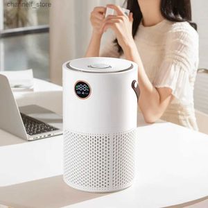 Air Purifiers Portable negative ion air purifier with Hepa filter 10000mAh wireless air purifier desktop activated carbon filterY240329