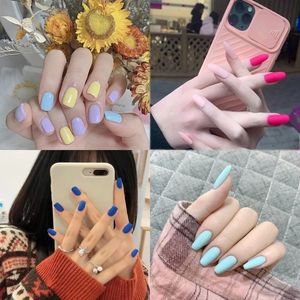 1pc Solid Color Polish Stickers Nail Art Wraps DIY Plain Nail Sticker Full Cover Self-Adhesive Tattoos Salon Manicure Drop Ship