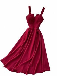 Летний халат 2024 Dr Women V-образным вырезом LG Party Evening Dres Сексуальная майка Backl Спагетти с бретельками Maxi Женский праздник Vestidos f2q6 #