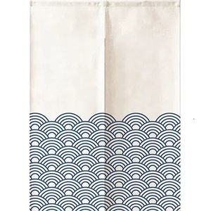 Japanese Style Splited Door Curtain Partation Blackout Room Divider Double Opening Lzakaya Restaurant 240322