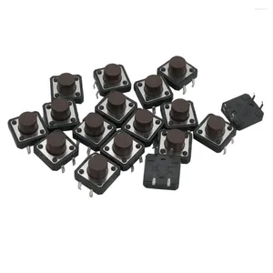 Smart Home Control 50pcs Brown 12X12x4.3/5/6/7/8/9/10mm PCB Momentary Tactile Tact Push Button Switch 4 Pin DIP