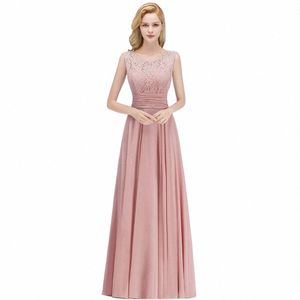 Chiff Lace LG Vestidos de noite para mulheres 2023 Dusty Pink Sexy V Back Formal Party Prom Vestidos com Ses Vestido de Fiesta r04k #