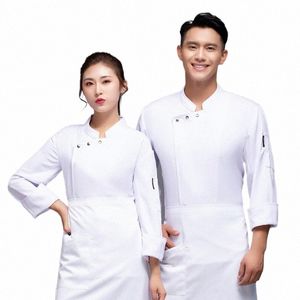 Hotel Chef Uniform Autumn and Winter Clothing Restaurant Bakköket Arbetskläder LG Sleeve Cake Shop Pastry Baker Kläder S B7SX#