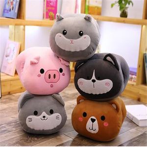 Cute Animals Winter Hand Warmer Pillow car pillow Cushion cover 100% Cotton Cushion Super soft Pillow Case Bedding Supplies Home T269S