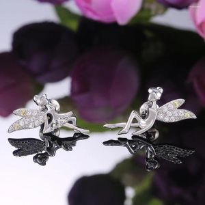 Studörhängen Caoshi Stylish Female Ear med Fairy Shape Delicate Elegant Women 'Accessoarer Shinning Crystal CZ Chic Gift Jewelry