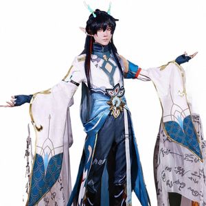 Dan Heng Lmbibitor Lunae Cosplay Game Hkai Star Rail Costume Wig Anime Uniforms Wigs Halen Carnival Party Costumes Danheng V37d＃