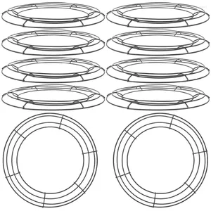 Dekorative Blumen 10 Stcs Girlande Hoop Blumenkranz Rahmen Hochzeitsartikel Blume Anordnung Rack Making Tool Accessoires Metall Metallic Line