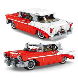 814 peças de Super Racing Block Creator Classic Classic Classic Old Car Block Set Model DIY Toy Toy Children's Gift Q0624