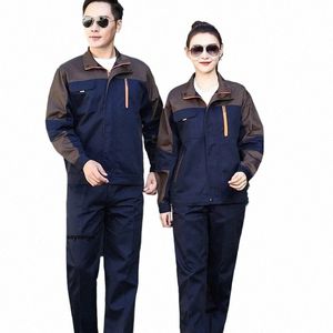 Arbetskläder Arbetskläder för män Kvinnor KOUNTALL FÖR ARBETARE Två TE Uniform Car Workshop Labor Suit Cott Mechanical Suit G6MQ#