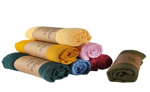 Bambu muslin swaddles filt nyfödd blöja tillbehör mjuk swaddle wrap baby sängkläder badhandduk fast färg zyy10199528014