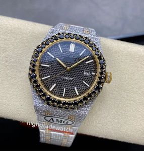 2024 Orologio di fabbrica AMG 15400 Full Star 41mm CAL.3120 movimento vetro zaffiro parte superiore Swarovski gemite 904L