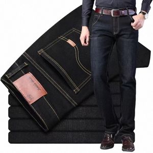 Plus -storlek Mens Jeans Classic Straight Bag Male Jeans Ny sommaren tunn avslappnad Löst fit denim Pants King Size Trouser Overalls E94W#