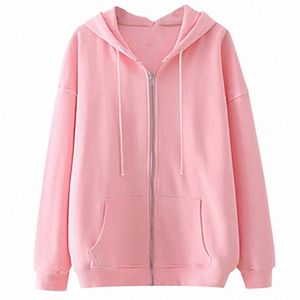 big PROMOTION Y2K New European and American Hooded Sweater Women's Loose Korean Autumn/Winter Salt Plush Casual Lg Sleeve Coat K43O#