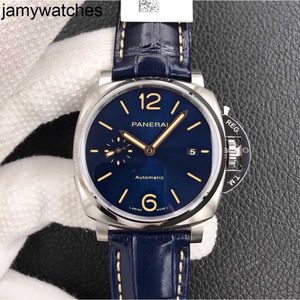 Смотреть роскошные наручные часы Paneraii Дизайнерский завод PAM927 Sapphire Mirror Swiss Automatic Размер 42 -мм импортный коврик