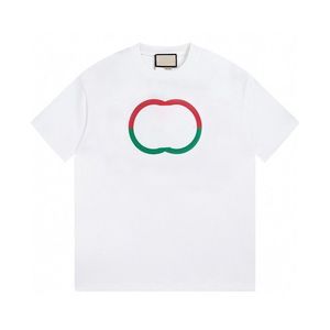T-shirt unisex firmata: girocollo classico, manica corta, dichiarazione di moda in bianco e nero
