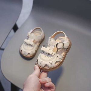 サンダルベビーガールサンダル2023夏の幼児幼児靴防止防止防止子供靴誕生日パーティーレースプリンセスシューズ240329