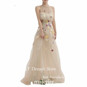 oloey Fairy Frs Tulle A Line Evening Dres Photo Shoot High Neck Floor Length Garden Wedding Party Gowns Prom Dr Y3Qa#