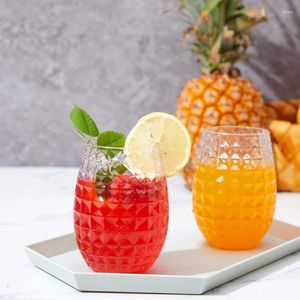 Disposable Cups Straws Unique Pineapple Glasses Water Wine Cup Party Home Bar Restaurant