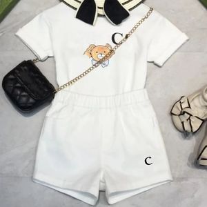 2024 marchio di lusso estate ragazza abbigliamento Set nuova moda Casual attiva Cartoon T-shirt pantalone capretto bambini bambino bambino ragazza abbigliamento AAA