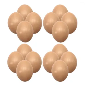 Decorative Figurines 24pcs Easter Blank Eggs Fake Diy Simulation Party Egg Decoration