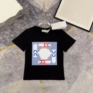 Crianças moda t-shirts designer de luxo t camisa topos camisetas meninos meninas cerejas vermelhas bordado carta algodão manga curta pulôver