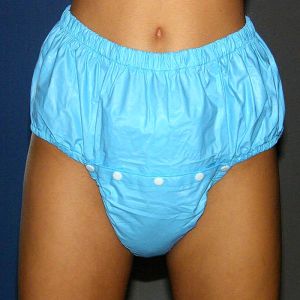 Diapers Free Shipping FUUBUU2211BlueXXL1PCS Open front waterproof pants adult non disposable diaper incontinence pants for adults