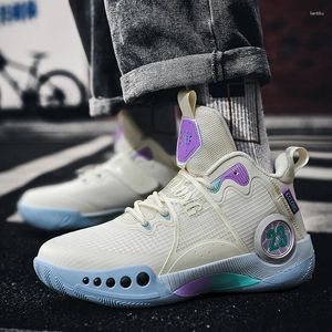 Basketball Shoes Netted Men's Sports Summer High Top Anti-slip Wear-resistant Super Light Armor Professional