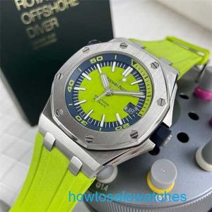Мужские наручные часы AP Royal Oak Offshore Series Швейцарские мужские автоматические механические часы 42 мм Прецизионный стальной дисплей даты Водонепроницаемый ночник для отдыха 15710ST