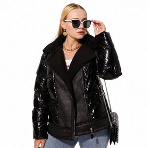 Astrid 2022 Inverno Mulheres Parkas Plus Size Grosso Cott M Jaquetas Curtas Casacos Femininos com Couro Com Capuz Bio Fleece Outwear G6nB #