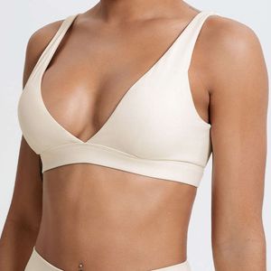 Lu Align Sirena Curva Reggiseni profondi nudi V Intimo sportivo Raccolta doppia tracolla Reggiseno da corsa Gilet elastico per fitness all'aperto Caratteristica Lemon Sports 2024