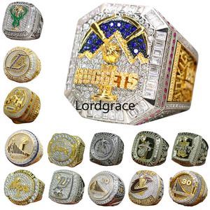 Anel luxuoso de campeonato mundial de basquete, designer de 14k, pepitas de ouro, time jokic, anéis de campeões para homens, mulheres, diamante, joias esportivas