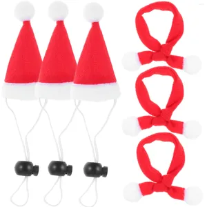 Odzież dla psów 6 PCS Pet Santa Hat Decor Xmas Party Materent