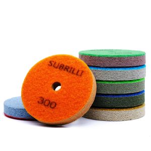 Stitch Diamond Sponge Polishing Pads 3" 7 Pieces/lot for Granite Marble Artificial Stone Polish Cleaning Tool Wet Sanding Buffing Disc