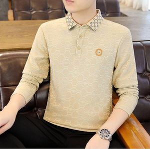 high quality designer polo shirt long sleeve embroidery brand polos luxury men tshirt tee