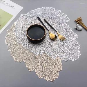 Table Mats Mat Leaf Hollow Anti-slip PVC Place Insulation Pad Coffee Decorative Restaurant Western Food Tray