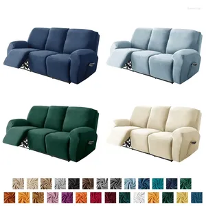 Stol täcker 1/2/3 platser Velvet Recliner Sofa Cover Elastic fåtölj Slipcover Relax Lazy Boy Reclining Seat For Living Room Decor