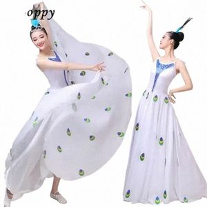 Ny Peacock Dance Large Swing kjol vuxen prestanda slitage dai ong dansprestanda dans dr 59pz#