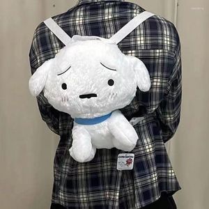 Borse portaoggetti Pastelli Shins Chans Anime Noharas Shiros Borsa in peluche Cartone animato carino Kawaii Zaino in cotone con cerniera morbida Regalo per bambini