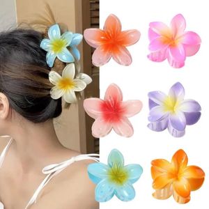 Fashion Plumeria Flower Claw Clip for Women Girls Sweet Hair Claw Hair Clamps Crab Headband Winter Hair Accessories