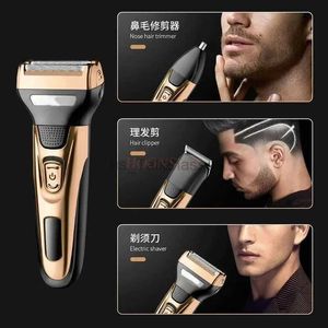 Electric Shavers 3in1 grooming kit electric shaver for men beard hair trimmer body nose ear shaving machine face razor rechargeable 240329