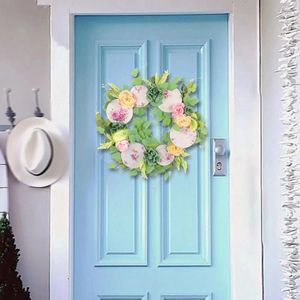 Decorative Flowers Spring Summer Wreath Artificial For Wedding Wall Indoor And Outdoor